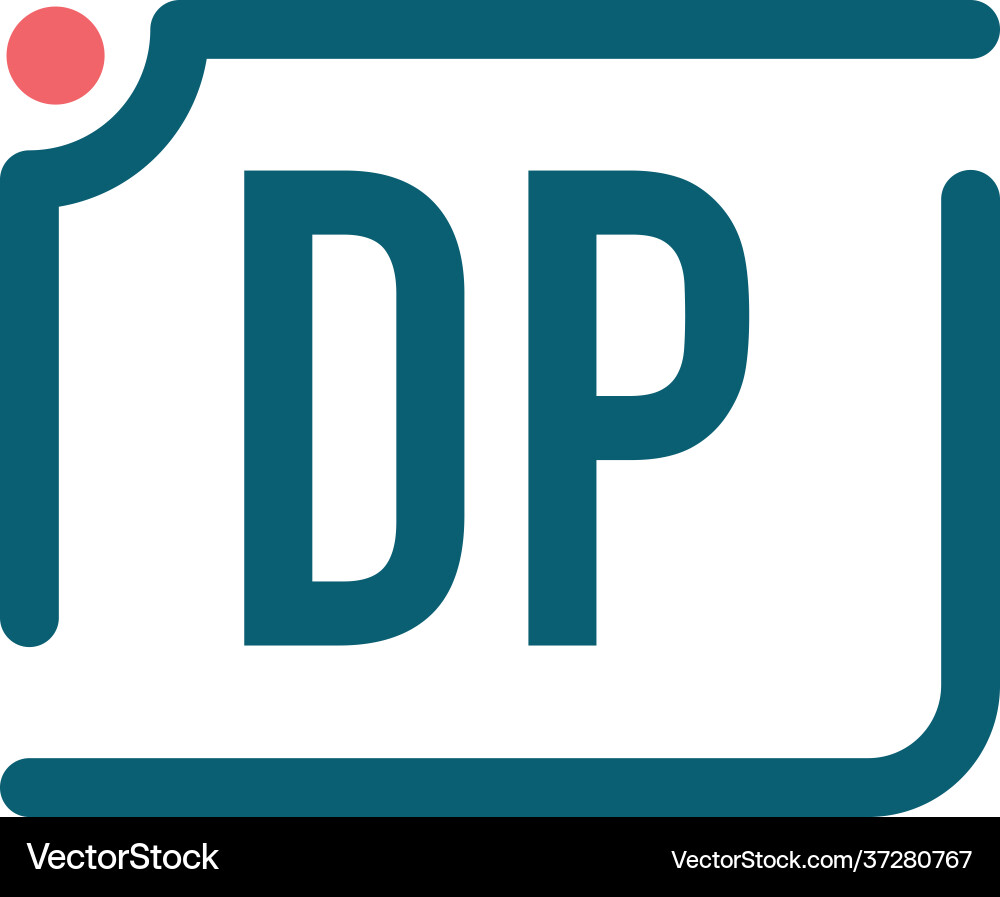 Initial letter dp camera logo design template Vector Image