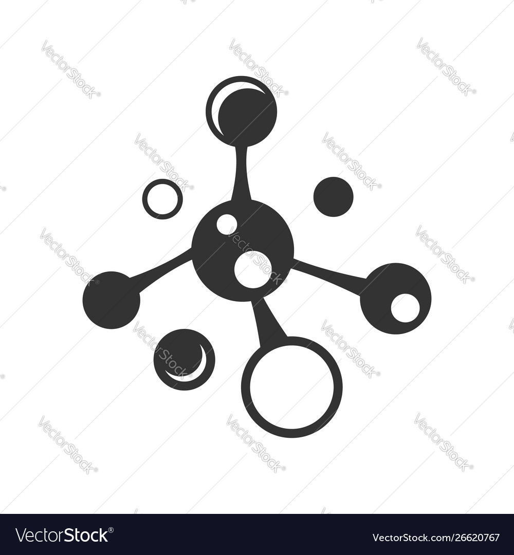 Molecule icon dna sign biotechnology logo Vector Image