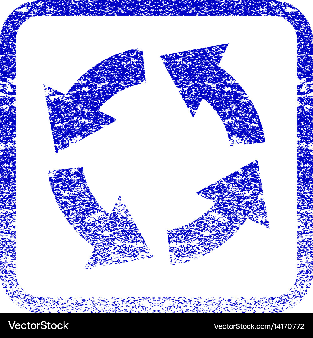 Circulation framed textured icon Royalty Free Vector Image
