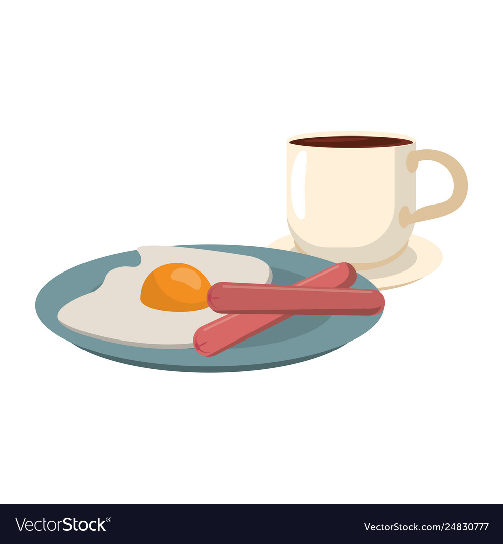 American breakfast food Royalty Free Vector Image