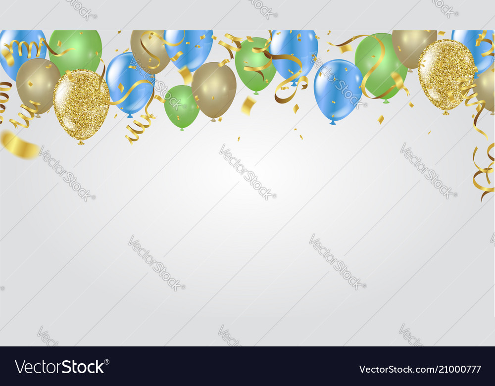 Colorful Happy Birthday Announcement Greeting Vector Image