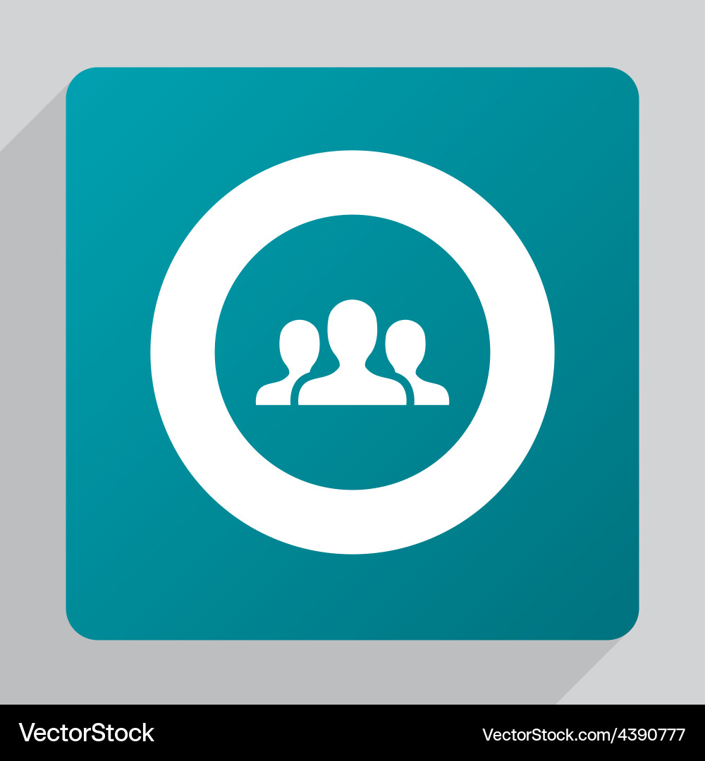 Flat team icon Royalty Free Vector Image - VectorStock