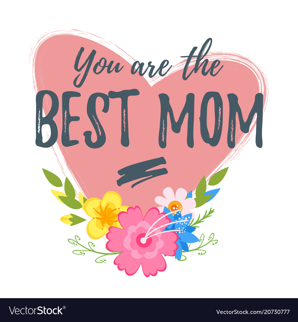 Mothers day greeting card template Royalty Free Vector Image