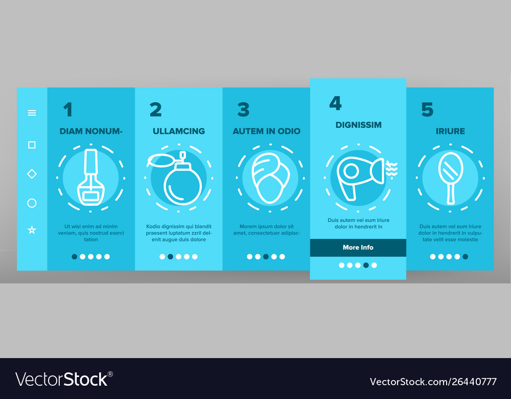 Spa beauty service linear onboarding Royalty Free Vector