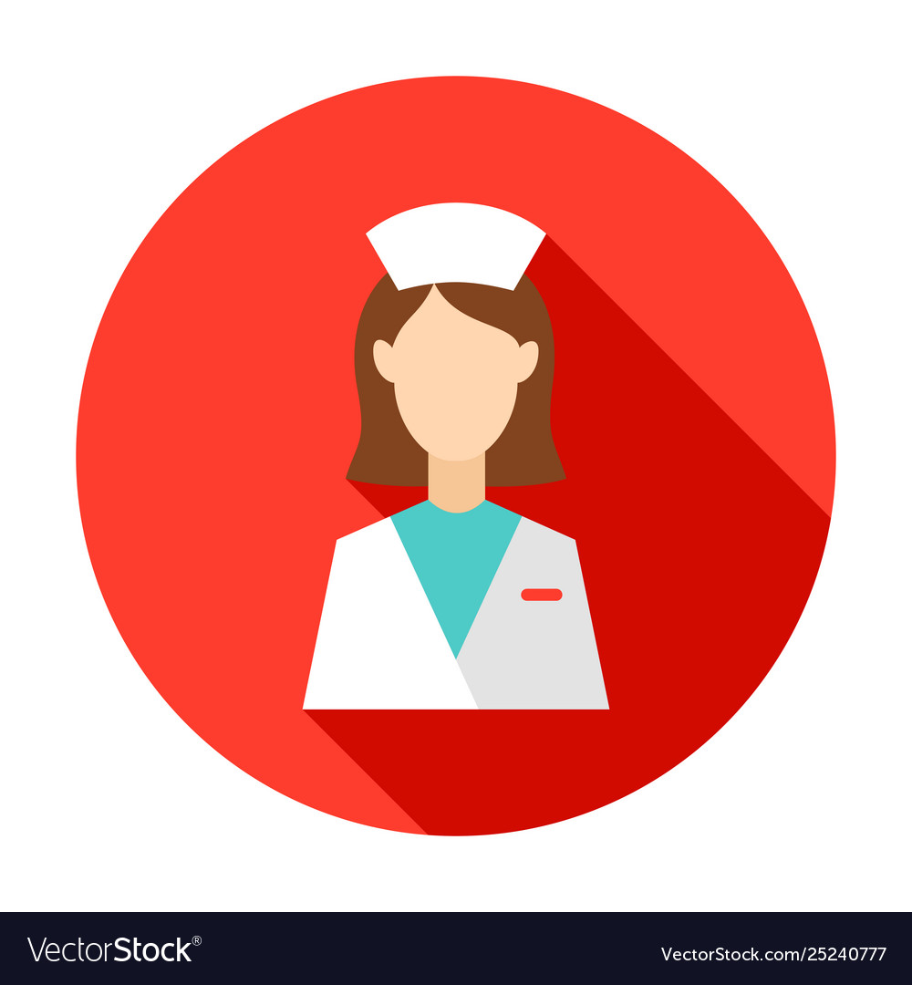 Woman doctor circle icon Royalty Free Vector Image