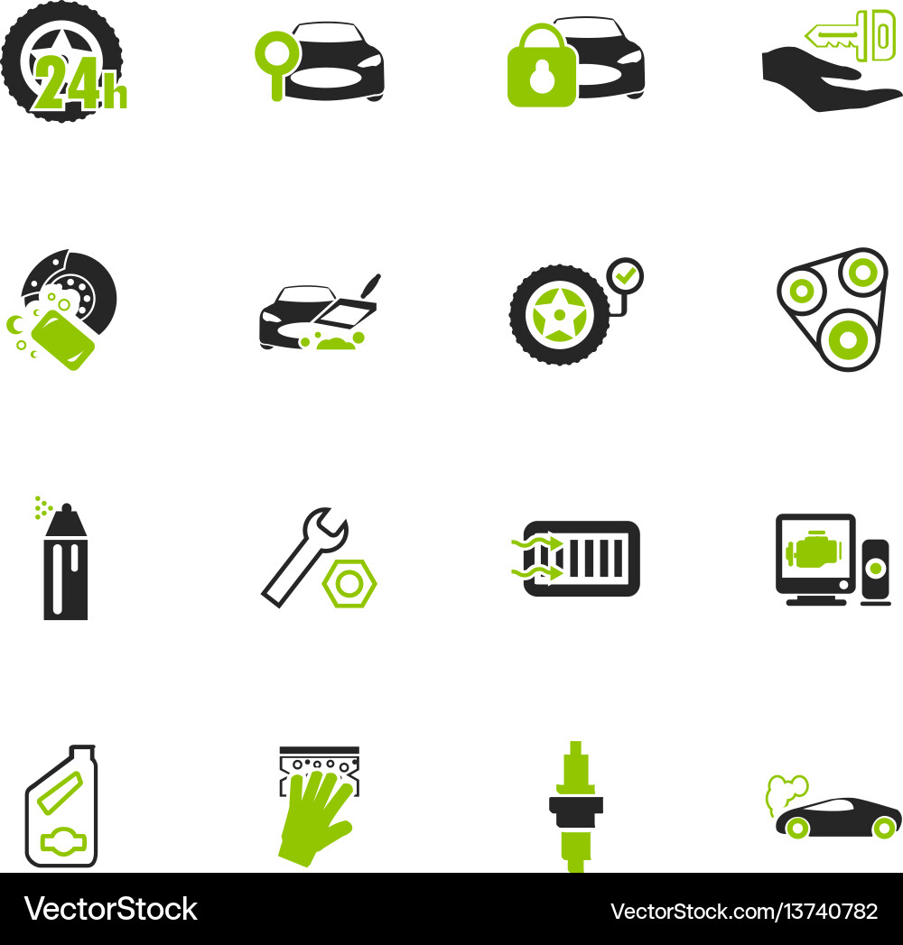 Car shop icons set Royalty Free Vector Image - VectorStock