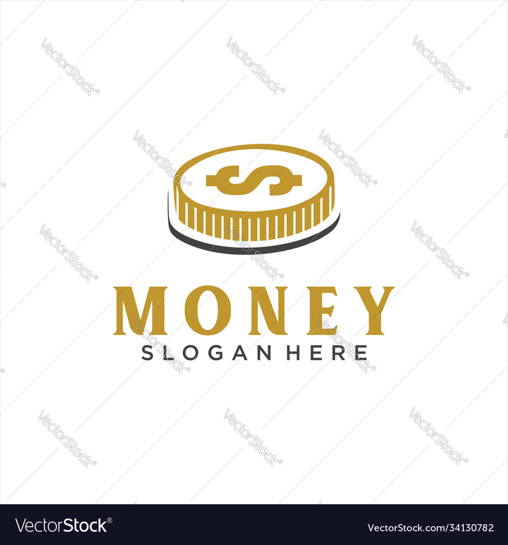 Coin logo combination money cash icon crypto Vector Image