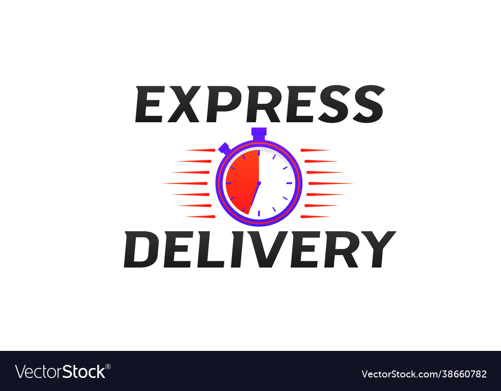 Express fast time delivery order logo banner Vector Image