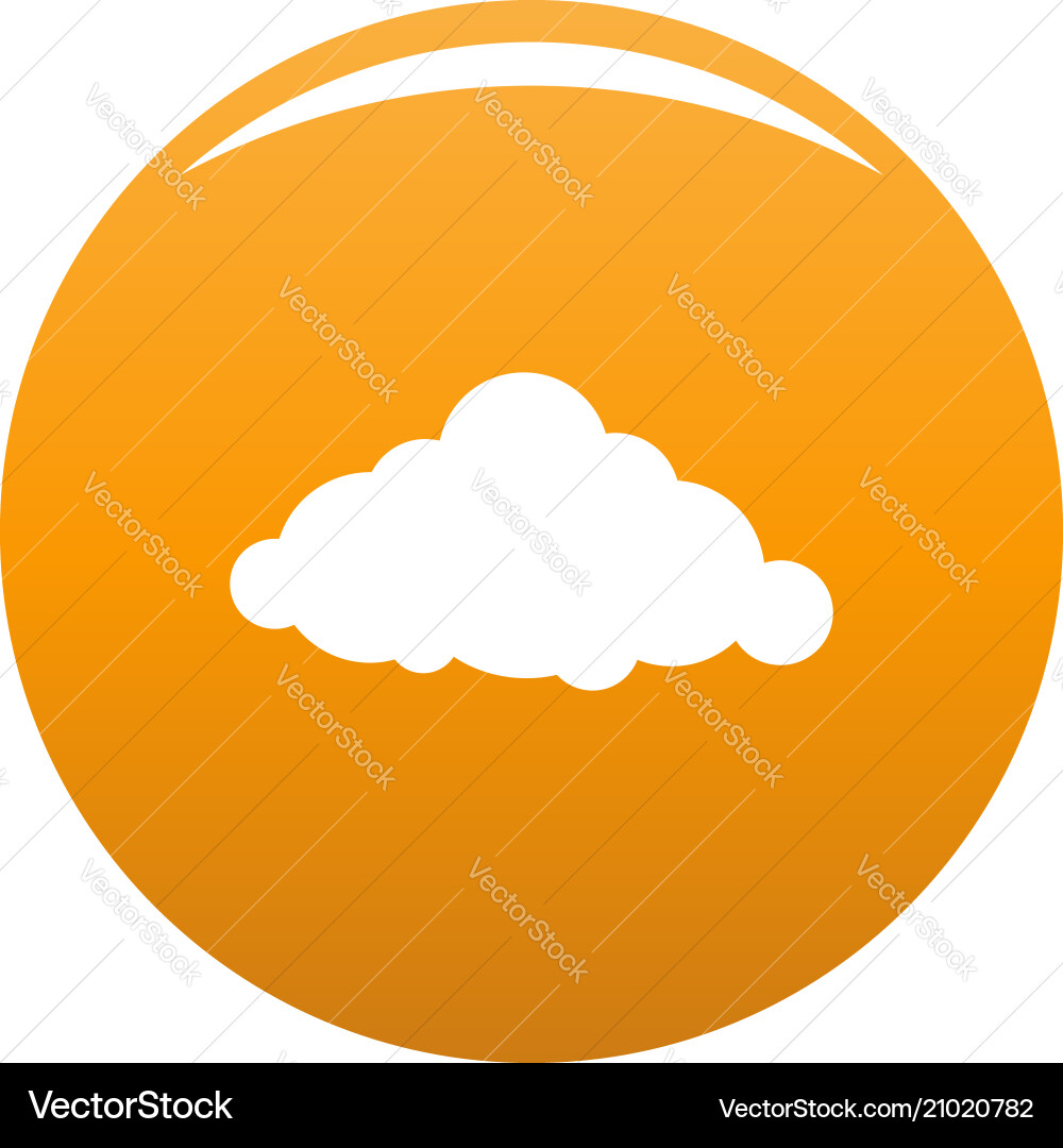 Fixed cloud icon orange Royalty Free Vector Image