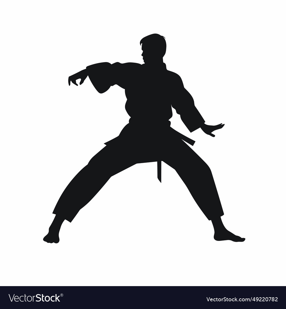 Martial art black icon on white background Vector Image