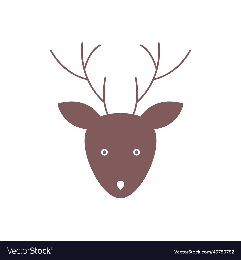 Snowflake deer icon logo image Royalty Free Vector Image