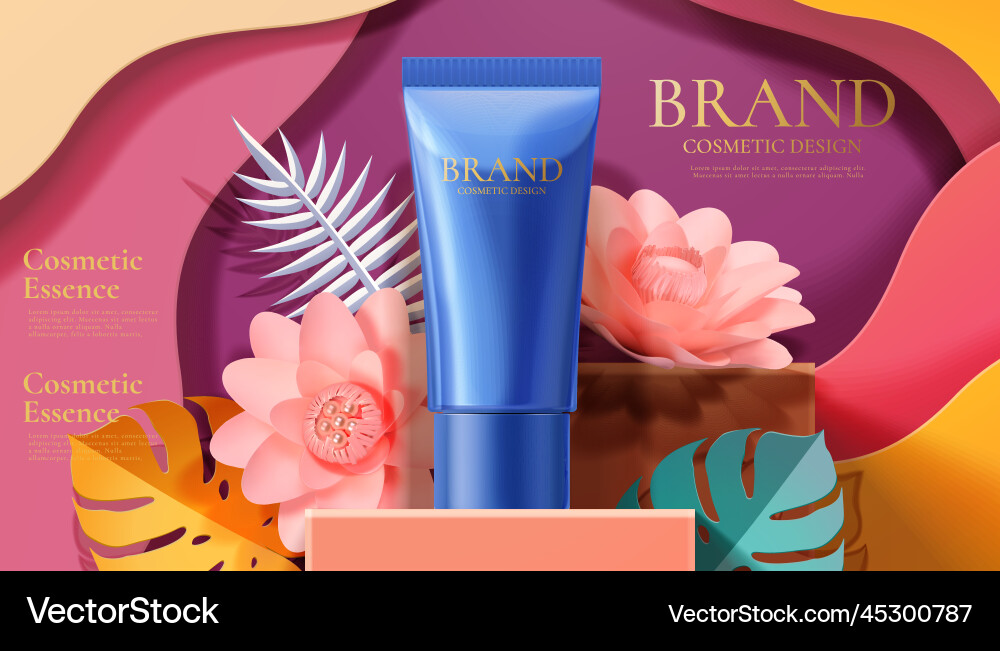 Cosmetic tube ads Royalty Free Vector Image - VectorStock