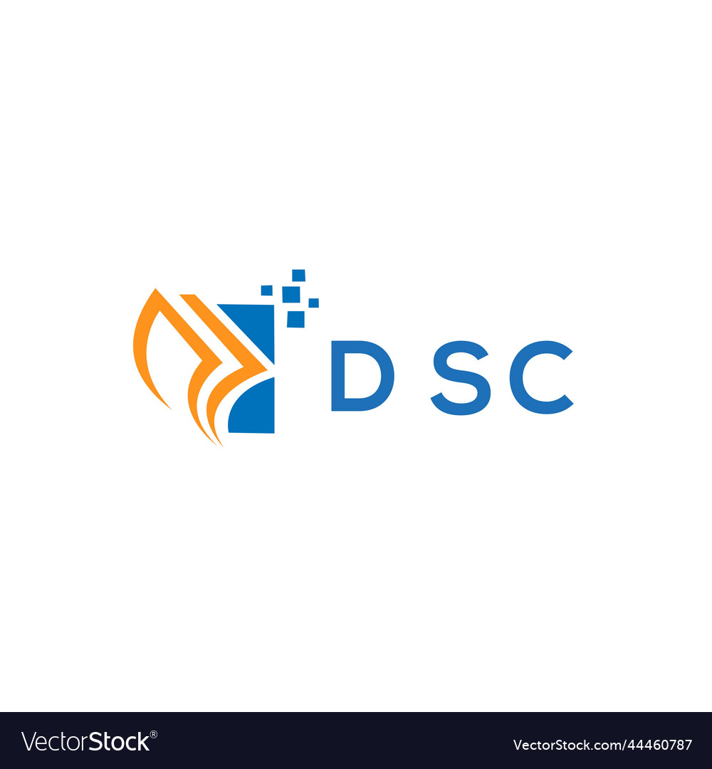 Dsc credit repair accounting logo design on white Vector Image