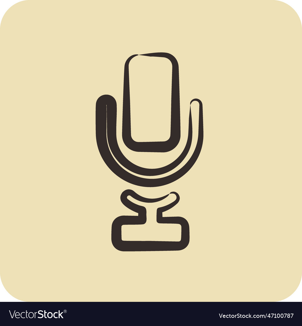 Icon singing suitable for education symbol hand Vector Image