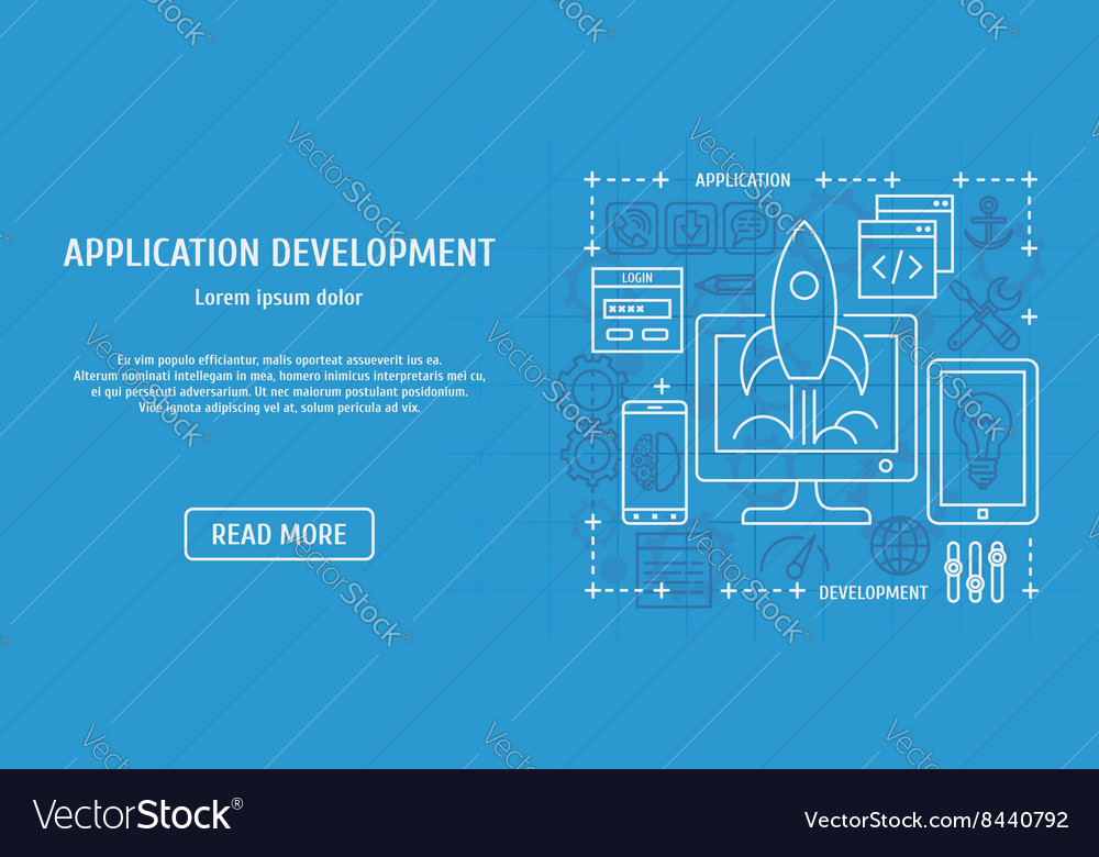 Application development Royalty Free Vector Image
