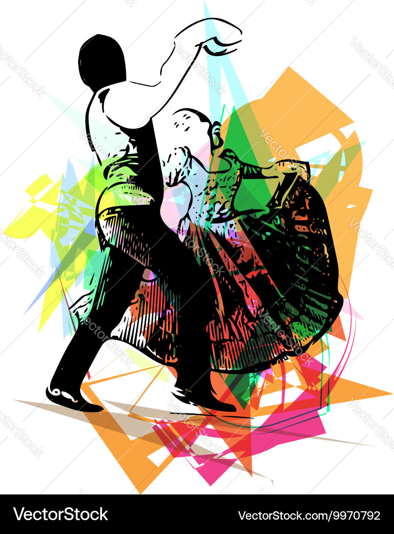 Couple dancing Royalty Free Vector Image - VectorStock
