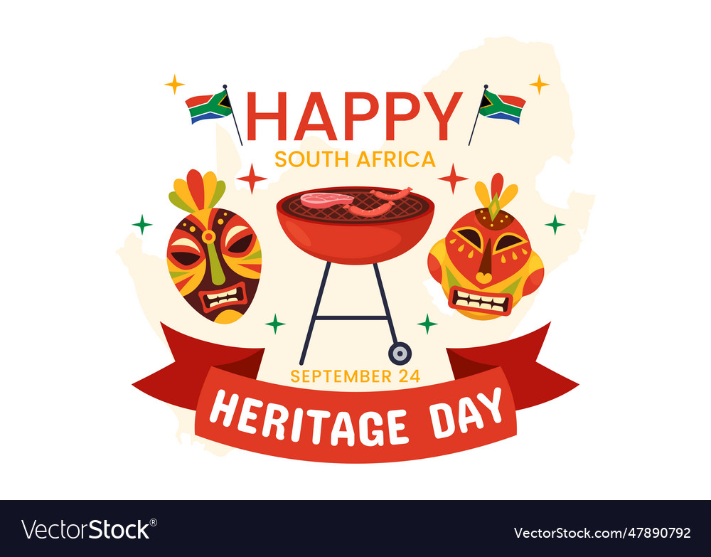 Happy heritage day south africa on september 24 Vector Image