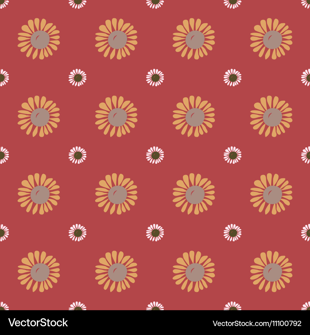 Seamless vintage flower pattern Royalty Free Vector Image