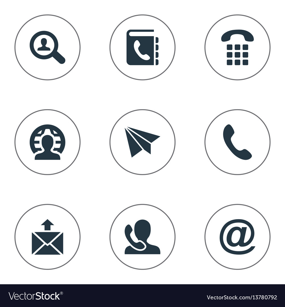 Set of simple connect icons Royalty Free Vector Image