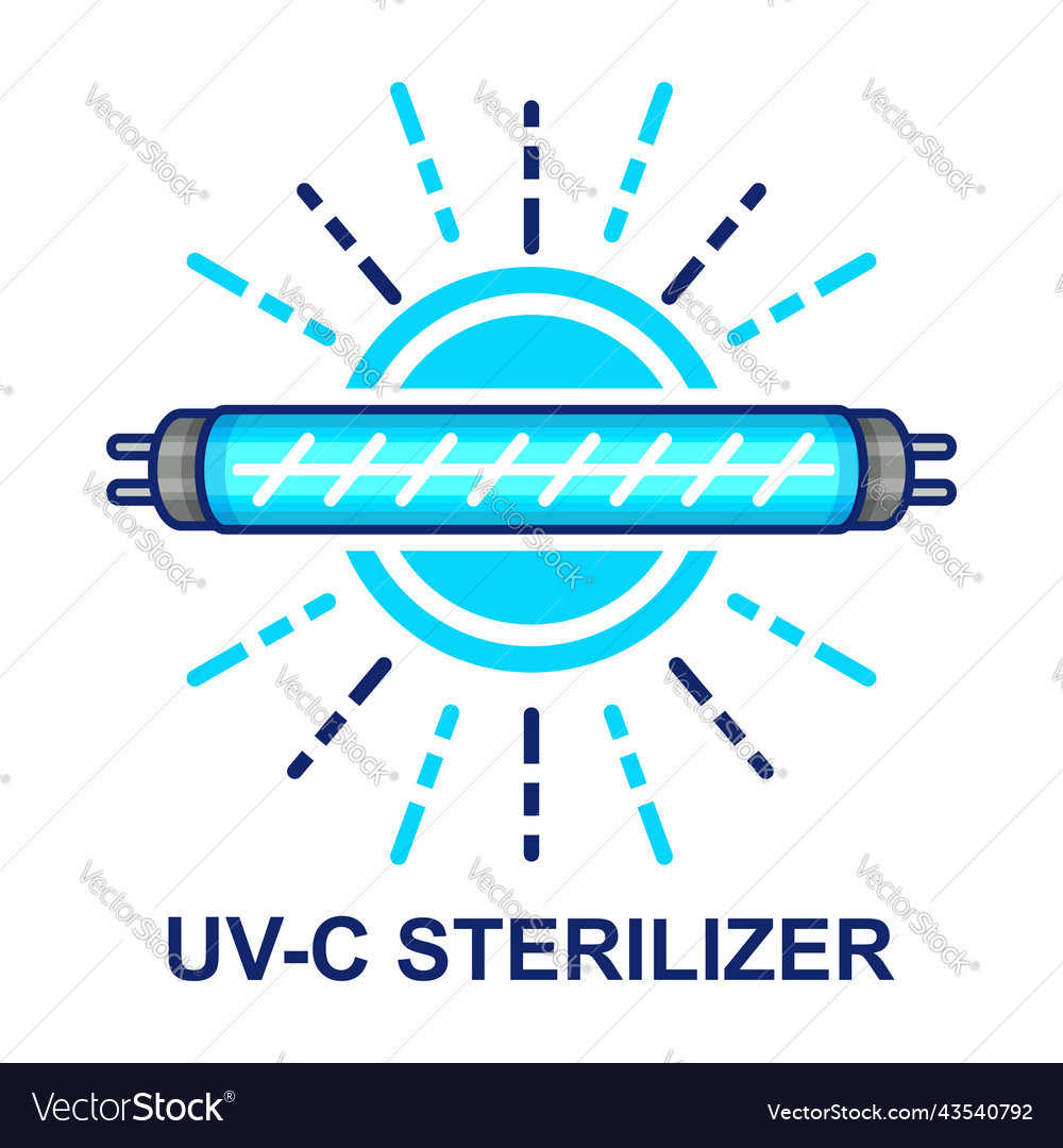 Uv light lamp uvc disinfection sterilizer bulb vector image