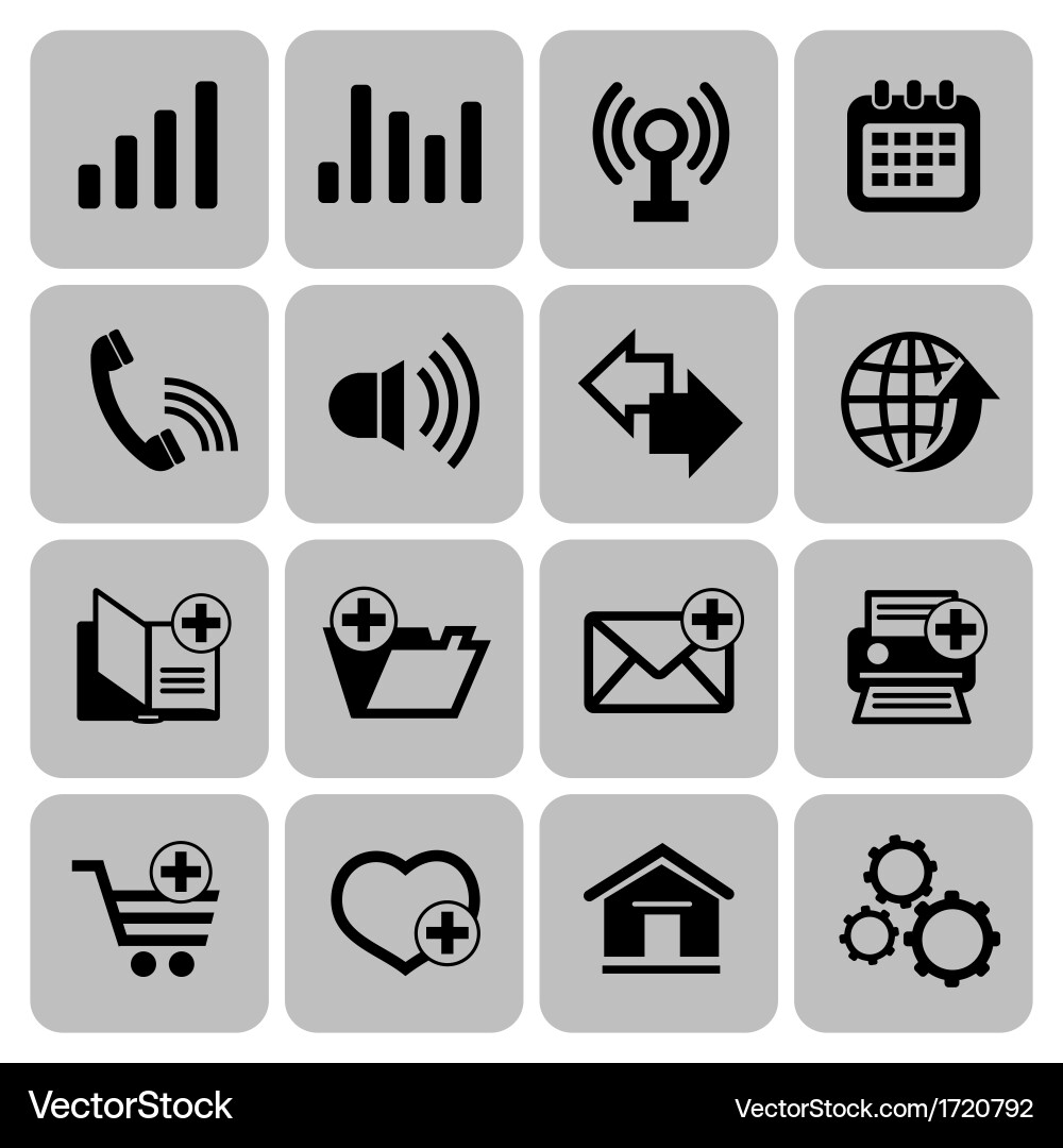 Web icons set Royalty Free Vector Image - VectorStock