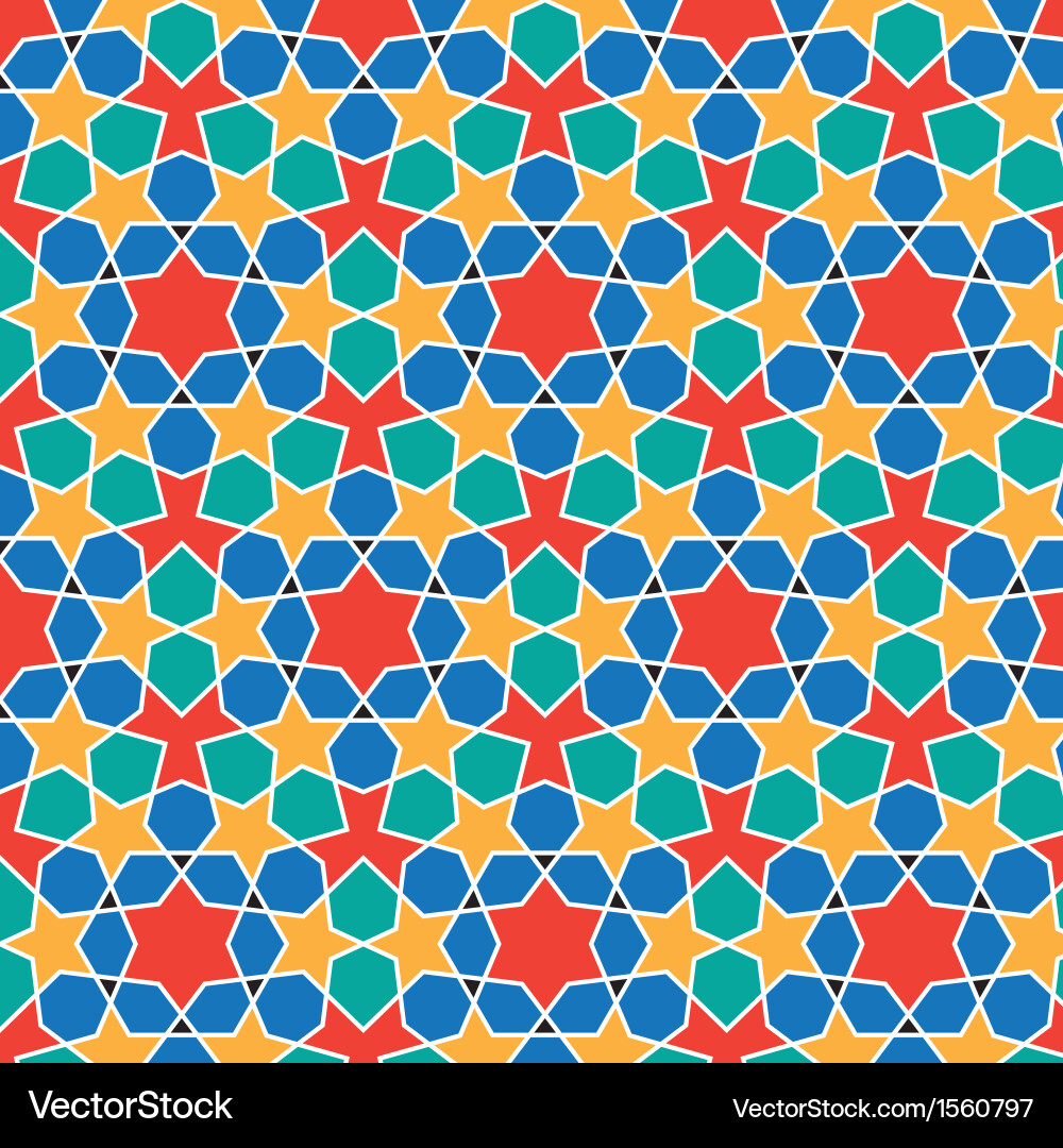 Arabesque seamless pattern Royalty Free Vector Image