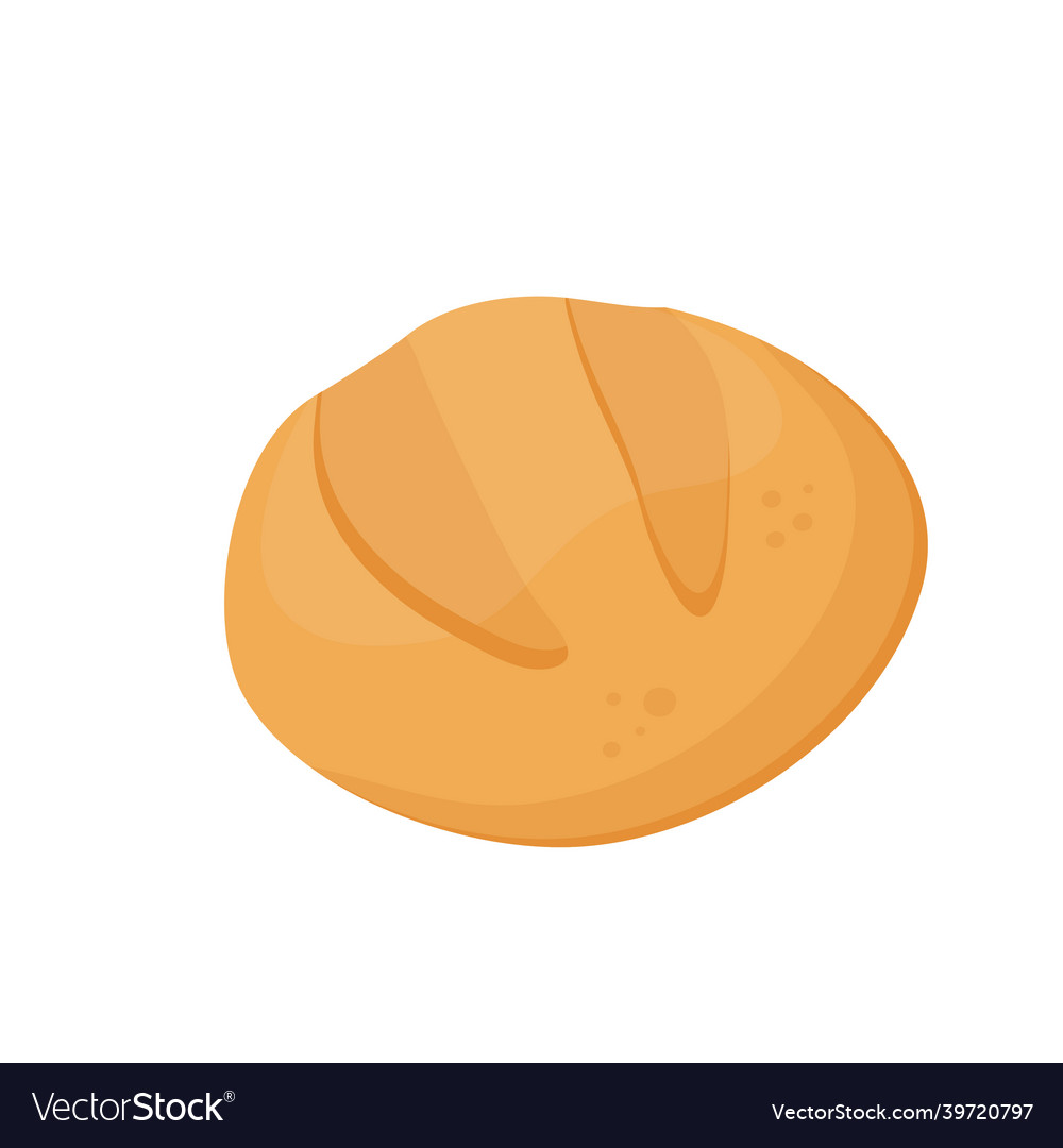 Bread Icon Round Wheat On White Background Vector Image