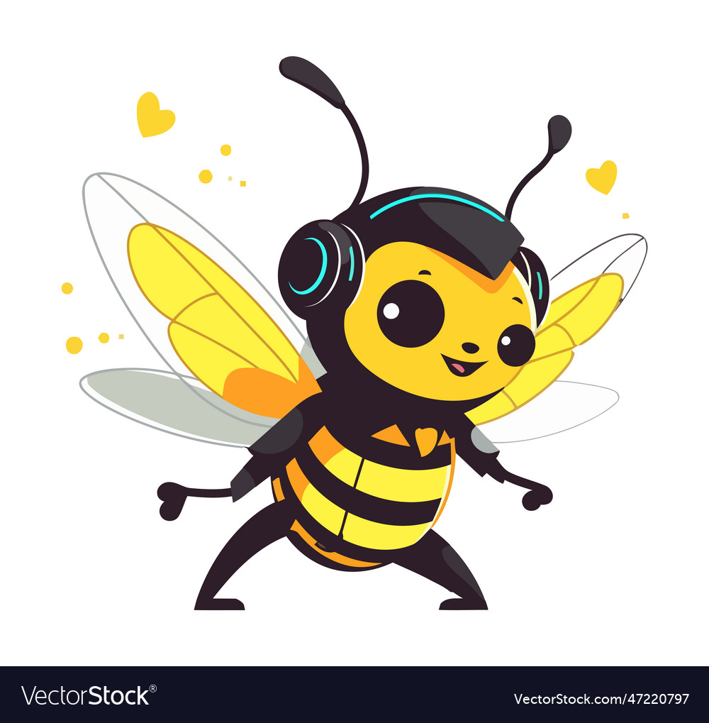 Bee 2025 with headphones