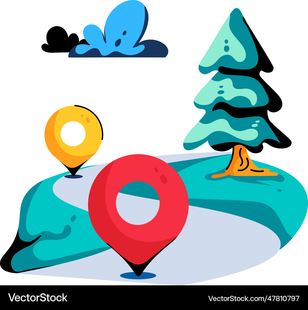 Forest location Royalty Free Vector Image - VectorStock