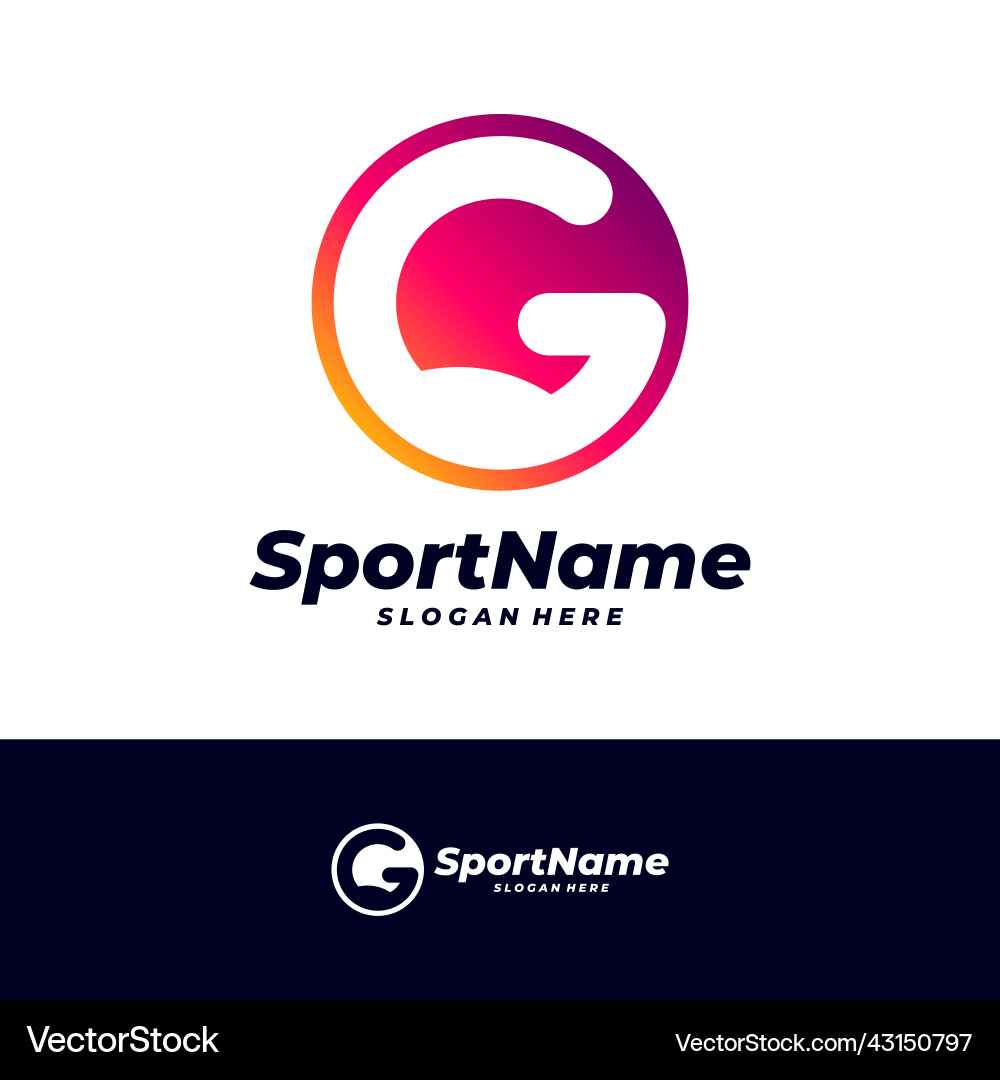 Letter g logo design template initial Royalty Free Vector