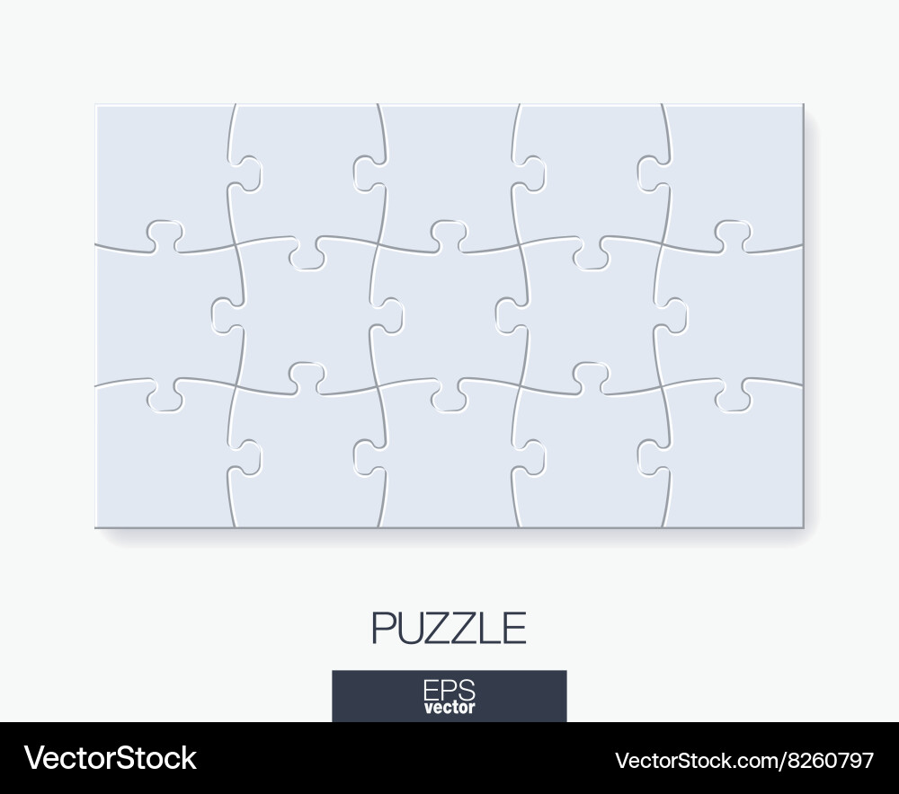 White puzzle Royalty Free Vector Image - VectorStock