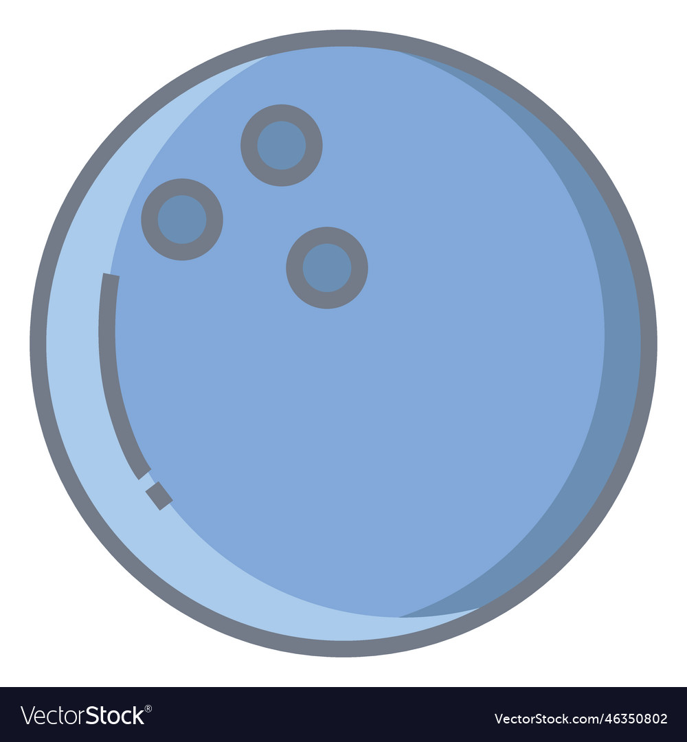 Ball bowling hole flat Royalty Free Vector Image