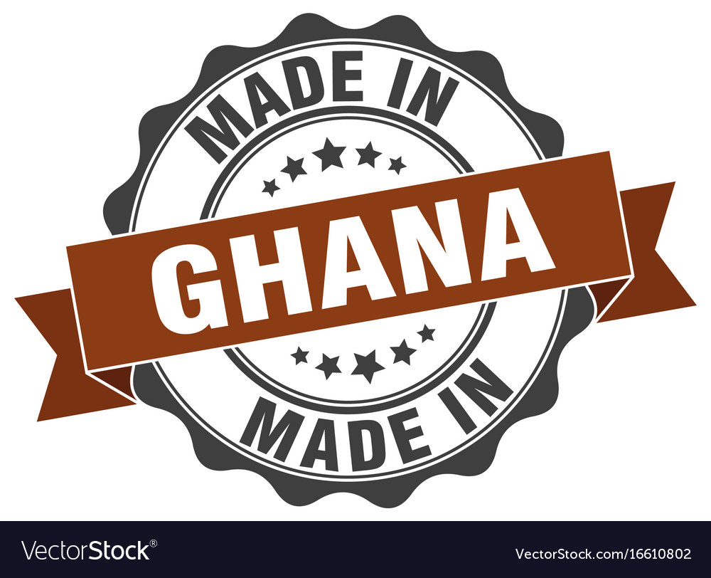 Made in ghana round seal Royalty Free Vector Image