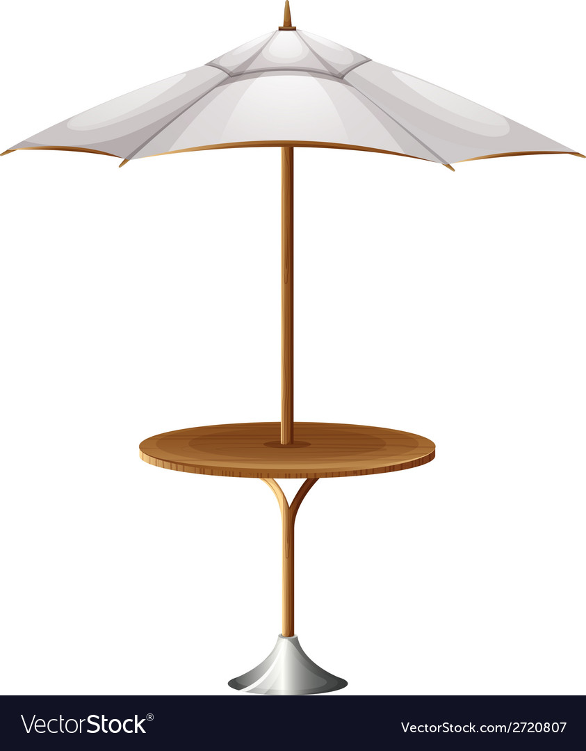 A Table With Beach Umbrella Royalty Free Vector Image Beach Umbrella Royalty Free Vector Image