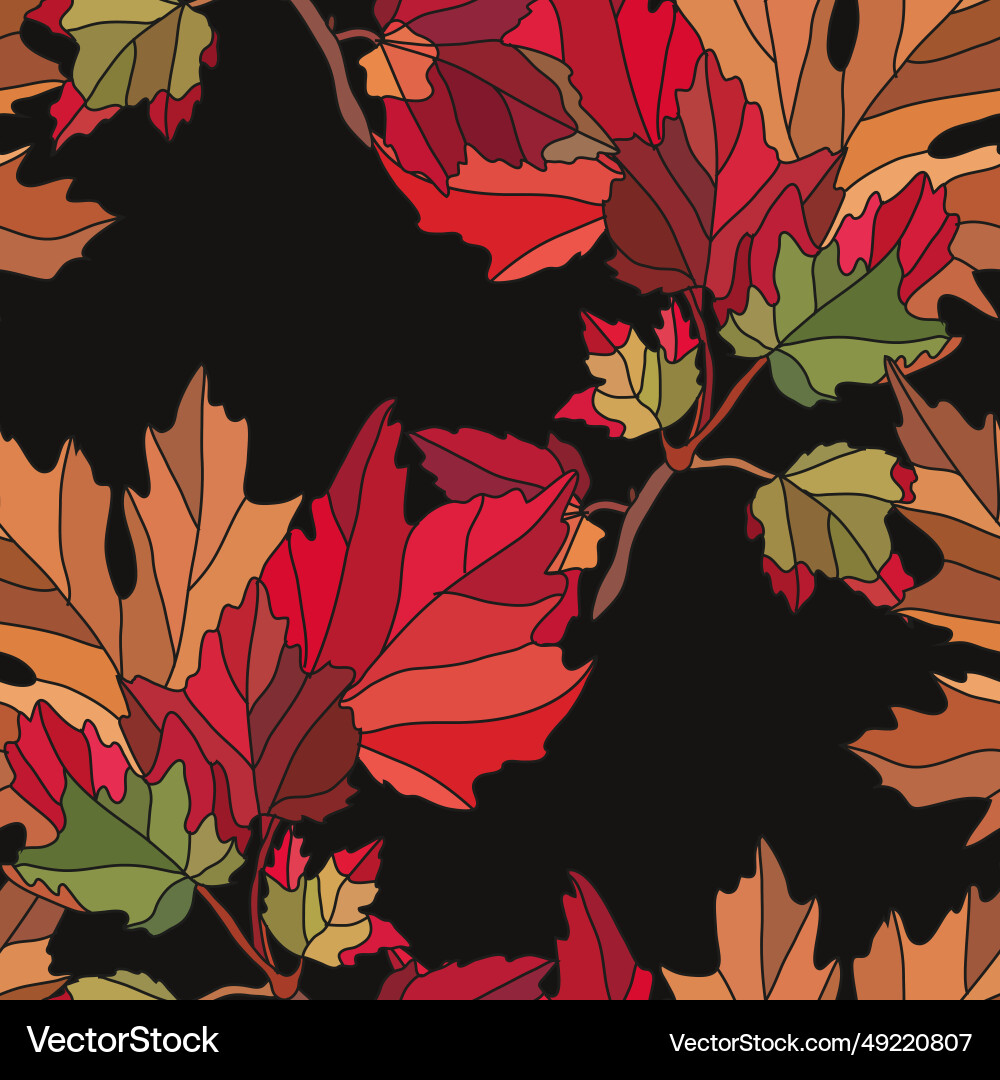 Autumn seamless pattern Royalty Free Vector Image