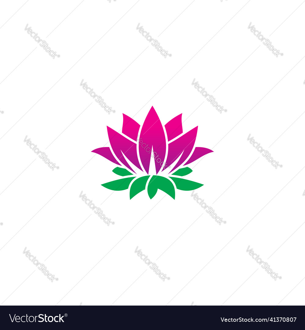 Lotus flower blossom logo Royalty Free Vector Image