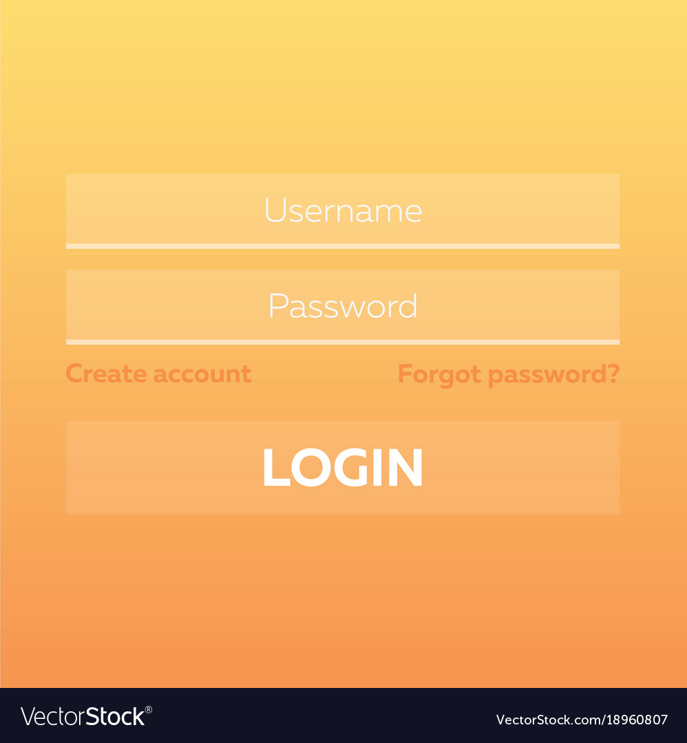 material design ui ux and gui layout with login vector image