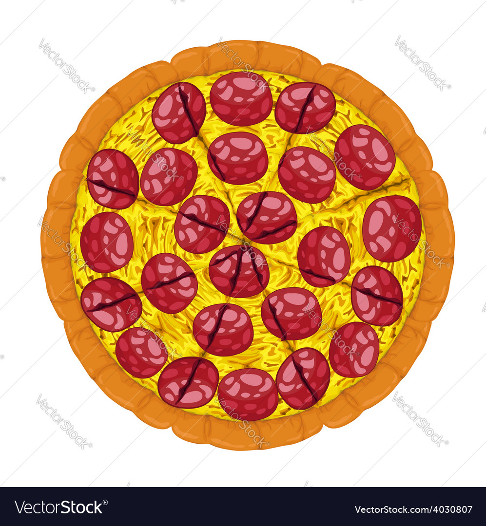 Pepperoni Pizza Slices Royalty Free Vector Image
