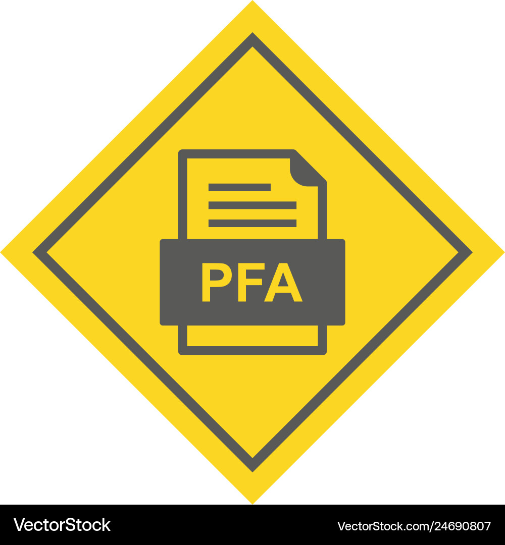 Pfa file document icon Royalty Free Vector Image