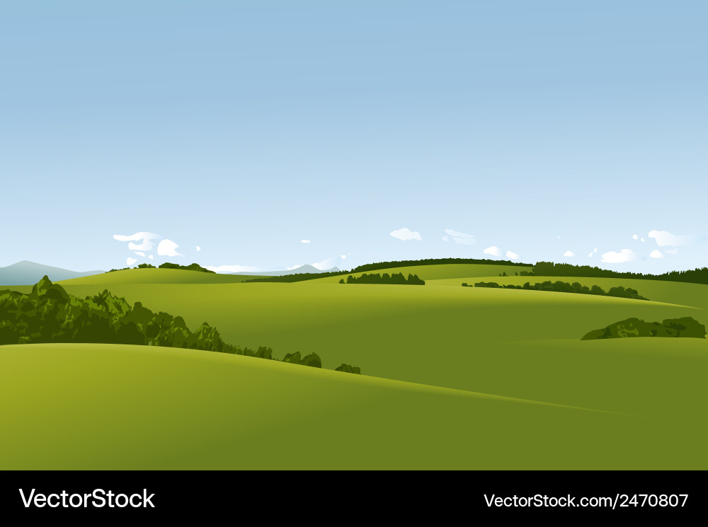 Rural landscape Royalty Free Vector Image - VectorStock