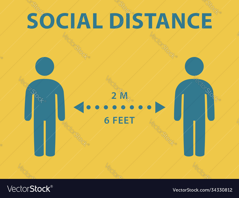 Social Distance Icons Royalty Free Vector Image