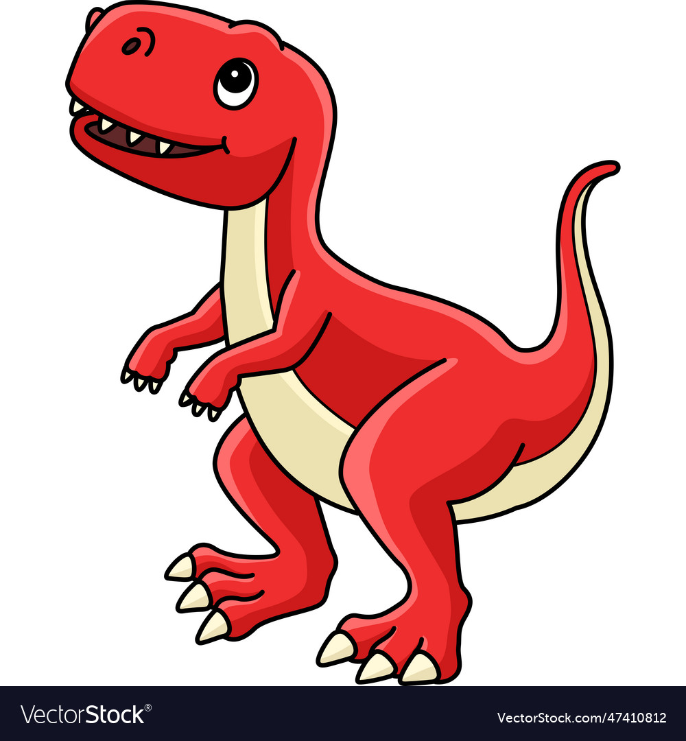 Tyrannosaurus animal cartoon colored clipart Vector Image