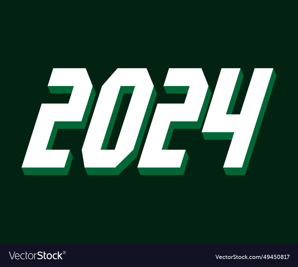 2024 Happy New Year Abstract Green And White Vector Image   2024 Happy New Year Abstract Green And White Vector 49450817 