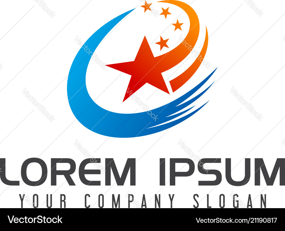 Abstract star logo technology design concept Vector Image