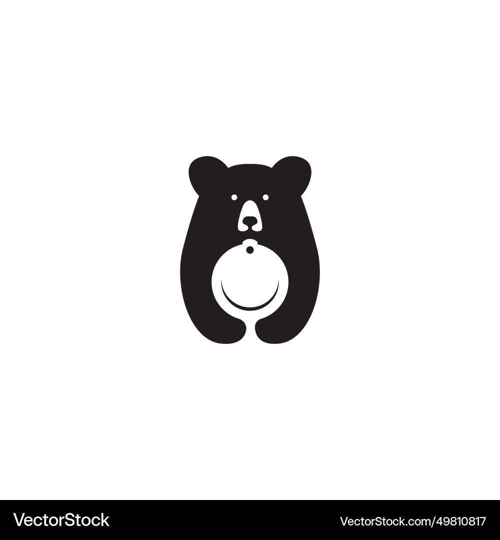 Bear icon logo design Royalty Free Vector Image