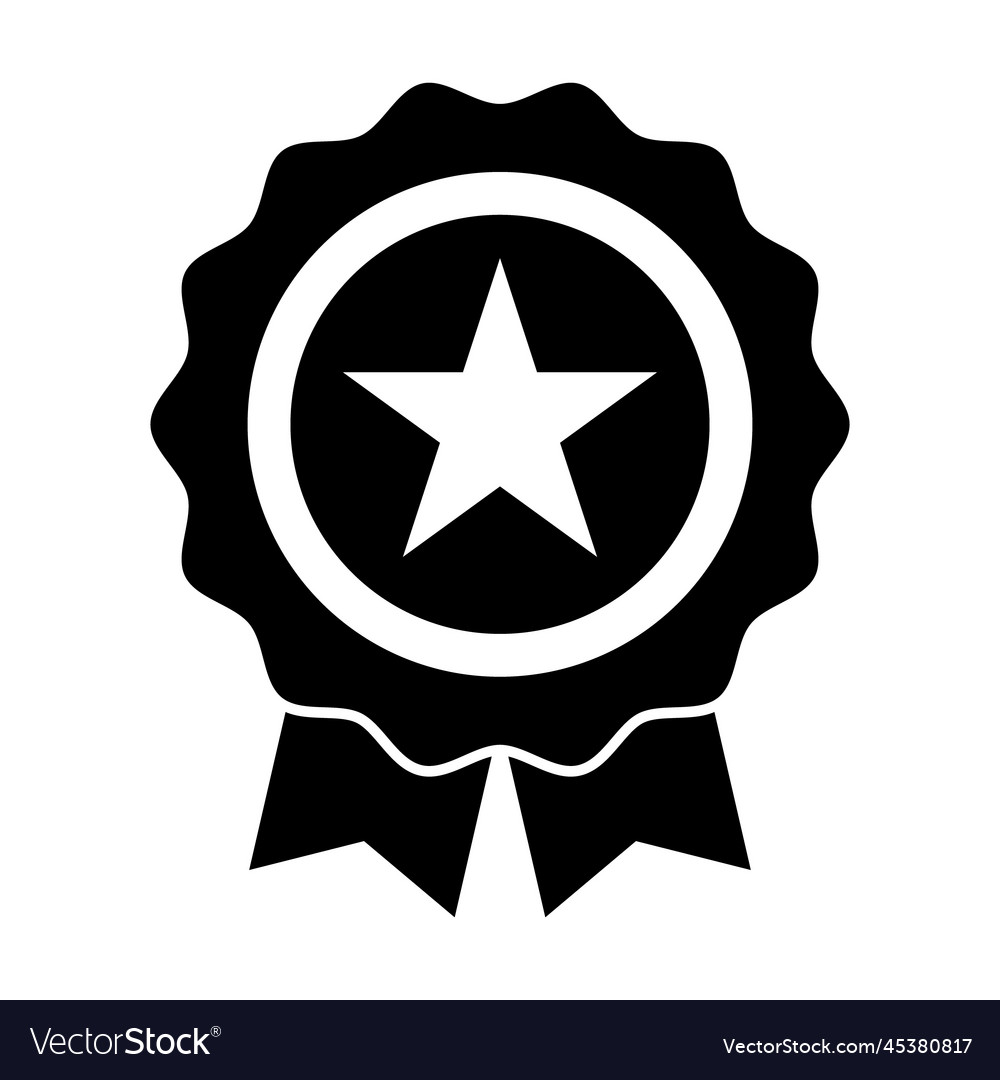 Black thin line award medal icon Royalty Free Vector Image