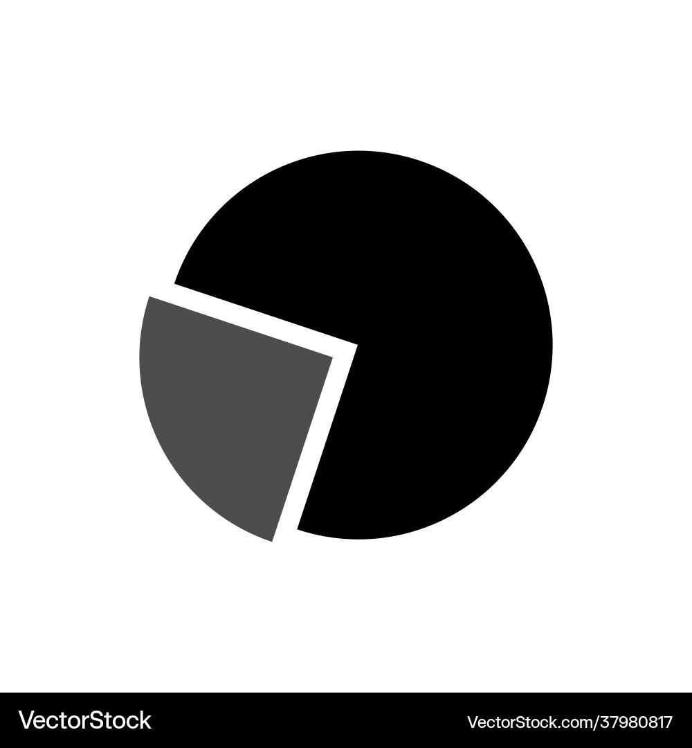 Pie chart icon for web flat Royalty Free Vector Image