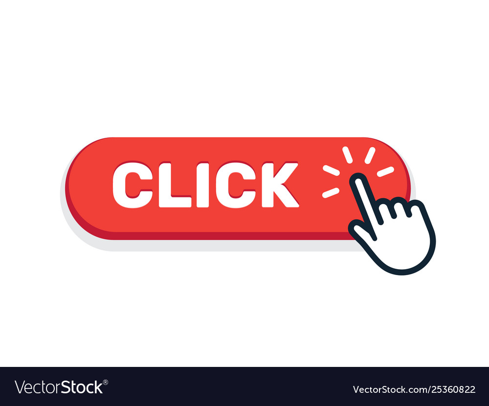 Play now button - click on red Royalty Free Vector Image