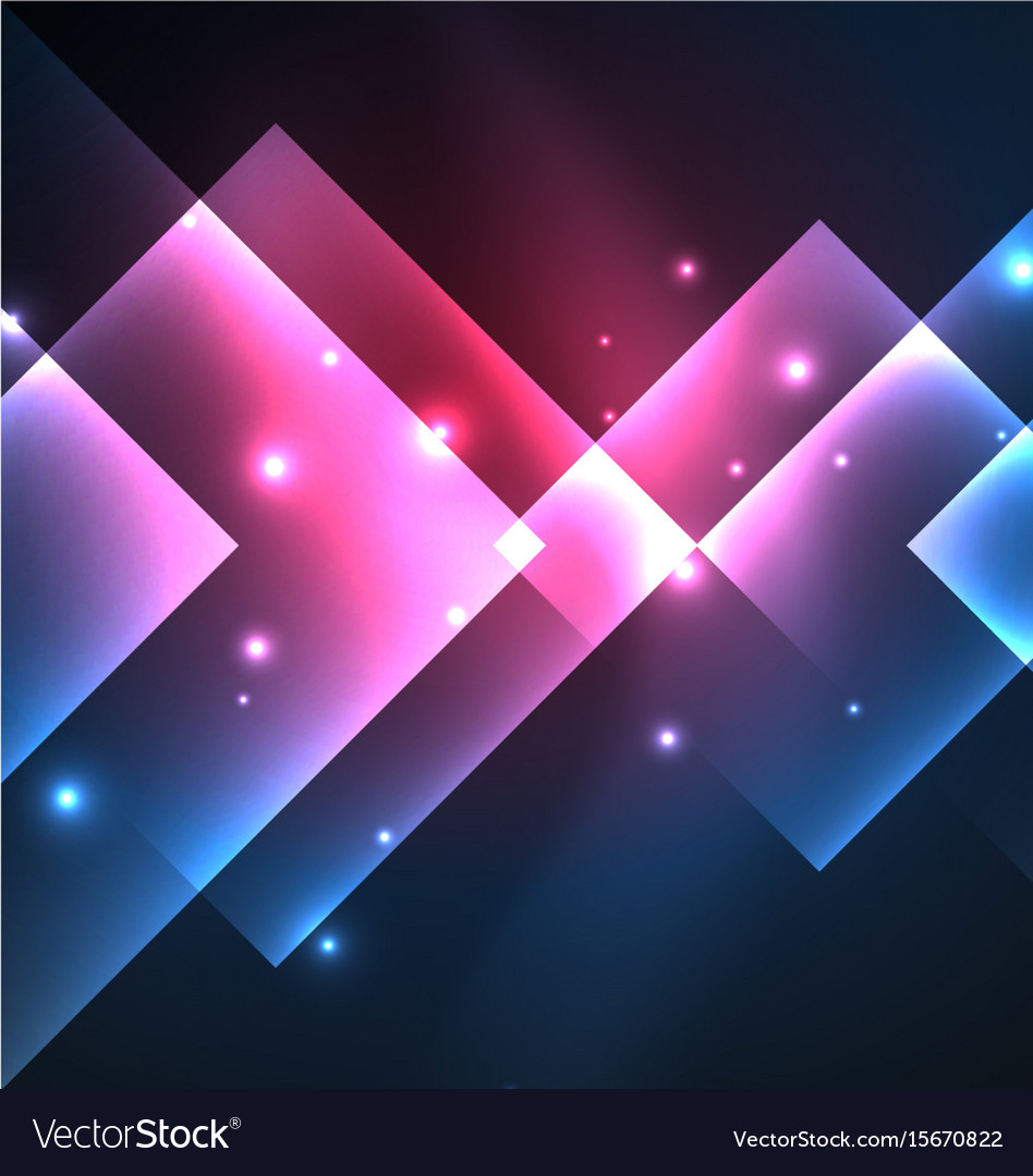 Dark background design with squares and shiny Vector Image