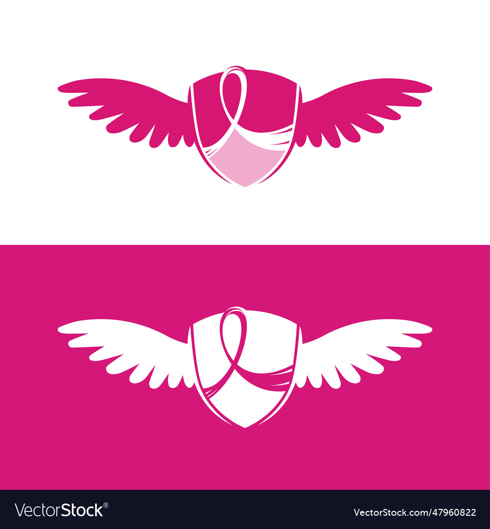 Pink ribbon breast cancer Royalty Free Vector Image